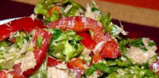 диетический салат с тунцом фото