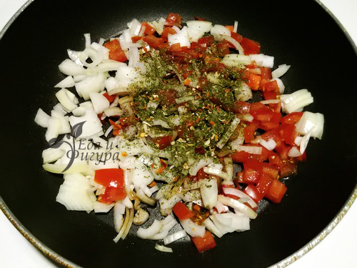 гречка с грибами и овощами фото овощей в сковороде