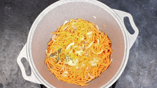 бурый рис с овощами фото тыквы, моркови, лука